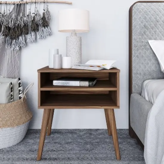 Valence Mid-Century Modern Nightstand Walnut - Eco Dream image {2}