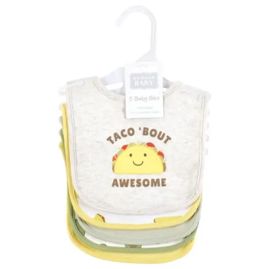 Hudson Baby Infant Boy Cotton Bibs, Taco Tuesday, One Size image {1}