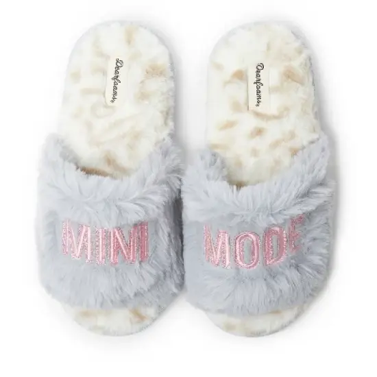 Dearfoams Kid's Lana Slide Slipper with Slogan image {6}