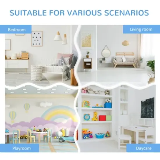 YONWAY Kids Bookcase, Toy Storage Organizer Cabinet, Children Display Bookshelf with Drawers for Toys, Clothes, Books, Grey image {5}