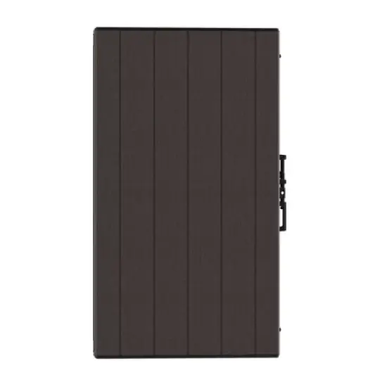 Duramax CedarGrain StoreAway 1200L Capacity Outdoor Deck and Garden Storage Box w/ Panel Doors & Flat Lid for Patios, Pool Areas, & Driveways, Brown image {4}