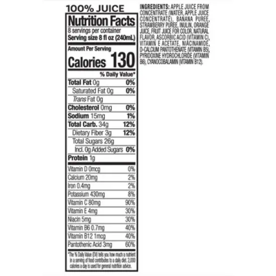 Naked Juice Smoothie Strawberry Banana - 64 fl oz image {4}