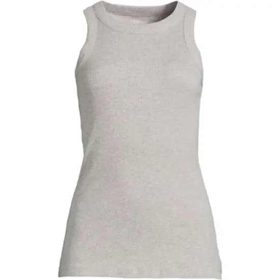Lands' End Women's 2x2 Rib Crew Neck Tank Top image {8}