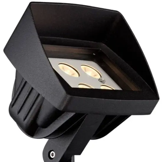 Super Duty Eastham 8" High Black LED Landscape Flood Lights Set of 2 image {1}