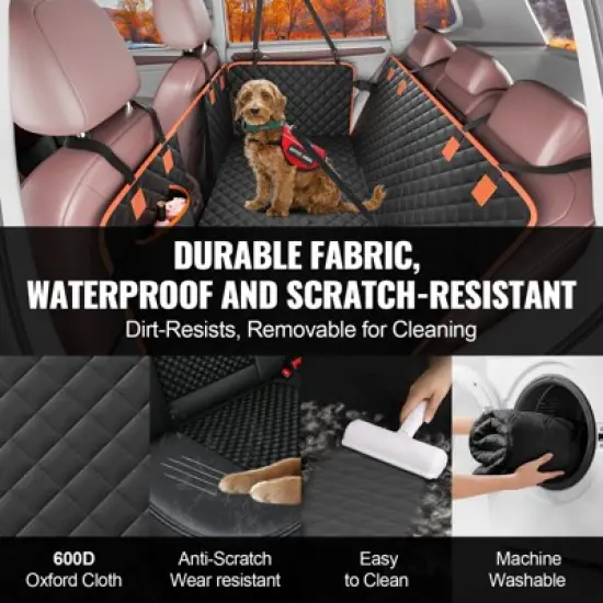 VEVOR Back Seat Extender for Dogs, Dog Hammock for Car Back seat,Dog Car Seat Cover with Hard Bottom Dog Car Seat Bed 51.2"x27.6",Supports 350lb image {5}