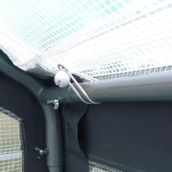 Spring Gardener Gable Enclosed UV Resistant Walk In Outdoor Garden Greenhouse with Screened Roll Up Windows and Fabric Cover image {2}