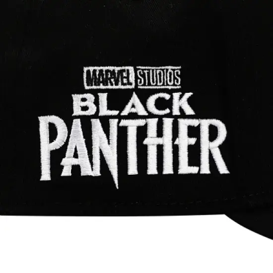 Black Panther Logo Elite Flex Black Snapback Hat image {3}