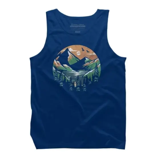 Men's Design By Humans Happiness Place By orangedan Tank Top image {7}