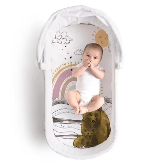 JumpOff Jo Hypoallergenic Fitted Bassinet Sheet for Baby Boys & Girls - Rectangular, Hourglass & Oval Crib Compatible, Soft, Breathable, Machine Washable image {13}