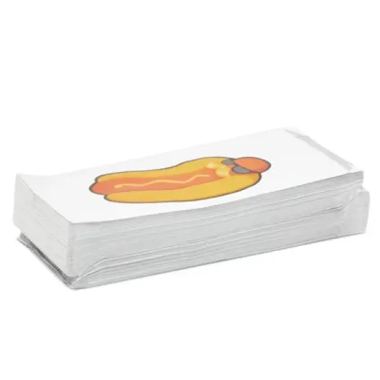 Juvale 100 Pack Hot Dog Paper Holders Bags, Foil Sleeve Wrappers for 4th of July BBQ Gathering, Disposable, 4 x 8 x 2 in image {6}