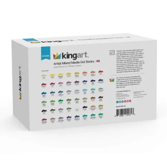 KINGART Gel Stick Crayons 48 Colors image {11}