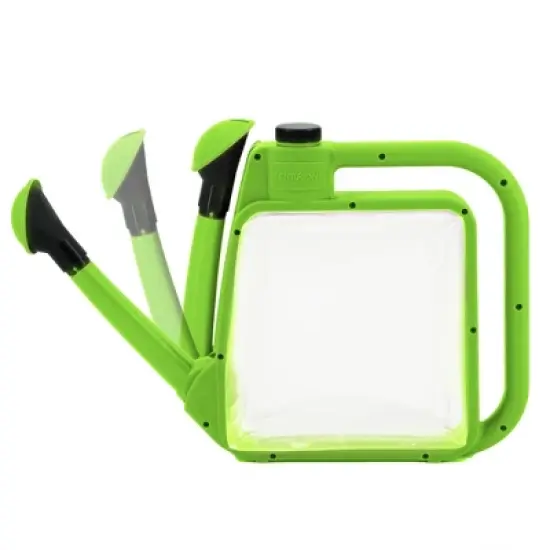 CENTURION 1.5 Gallon Folding Spout Transparent Watering Can Storage Container with Rotate Nozzle Sprayer for Outdoor Gardening, Green image {2}