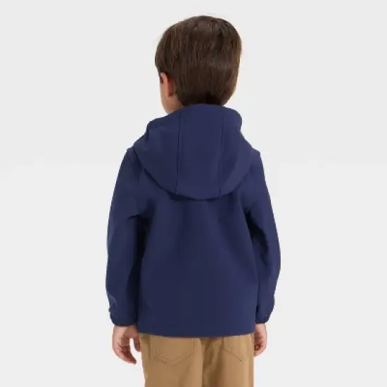 Toddler Boys' Full Zip Softshell Jacket - Cat & Jack&trade; Navy Blue image {1}