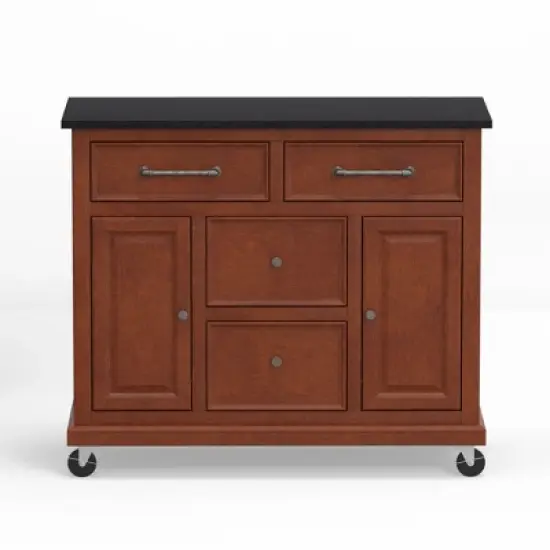 Glenwillow Home Kitchen Cart with Locking Casters - No-Tool Assembly image {2}