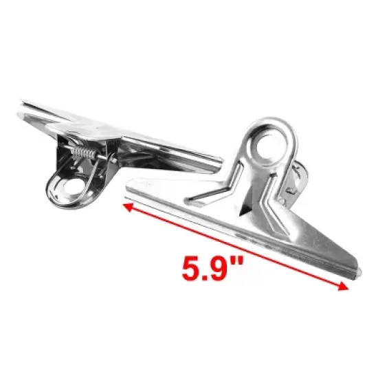 Unique Bargains 2 Pcs Office Stationery Document File Ticket 5.9" Width Binder Clips image {1}