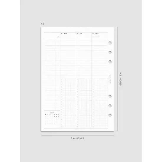 2026 Dated Weekly Schedule Planner Inserts | Cloth & Paper image {8}