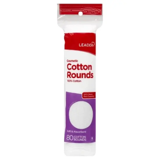Leader Soft & Absorbent Cosmetic Cotton Rounds 80 ct image {7}