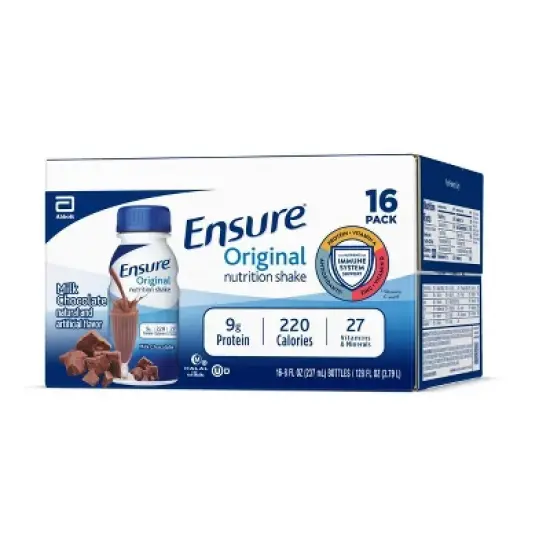 Ensure Original Nutrition Shake - Milk Chocolate - 16ct/128 fl oz image {2}