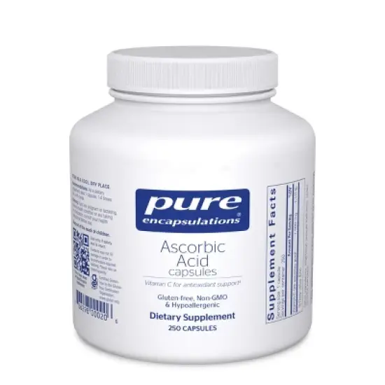 Pure Encapsulations Ascorbic Acid Capsules - 1,000 mg Vitamin C - Antioxidant & Immune Support* - High-Potency - Vegan & Non-GMO image {2}