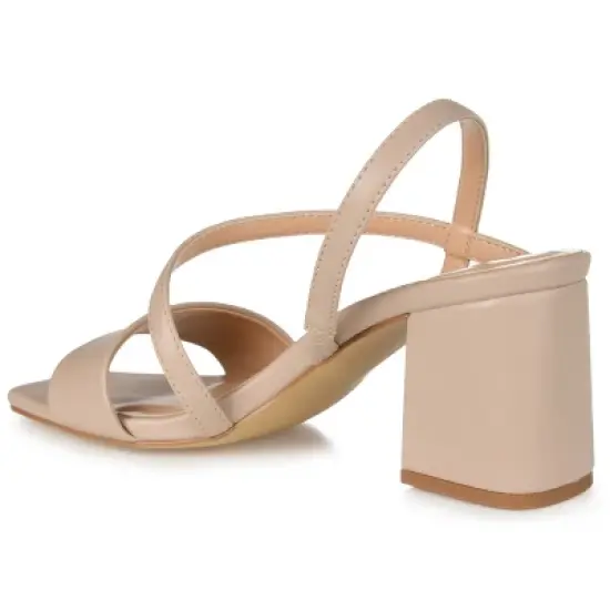 Journee Collection Womens Lirryc Open Toe Mid Block Heel Pumps image {6}