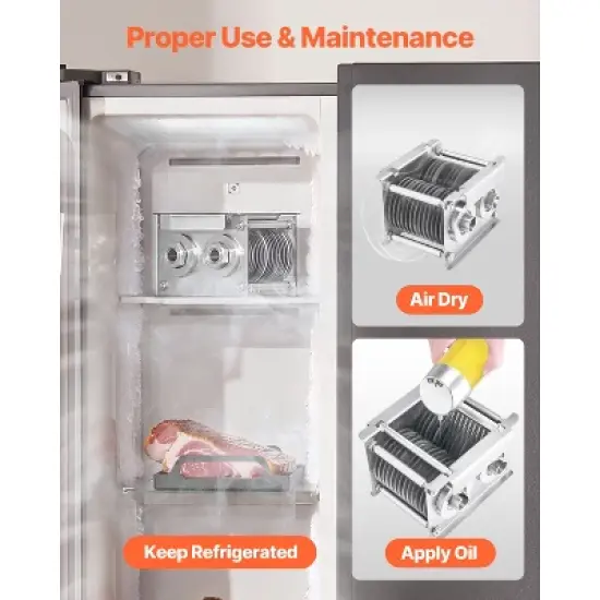 VEVOR Meat Cutter Machine Blade, 7 mm Blade for Commercial Meat Cutter, One Set Blade for SJY-DQ90 Meat Cutting Machine, Stainless Steel, Silver image {6}