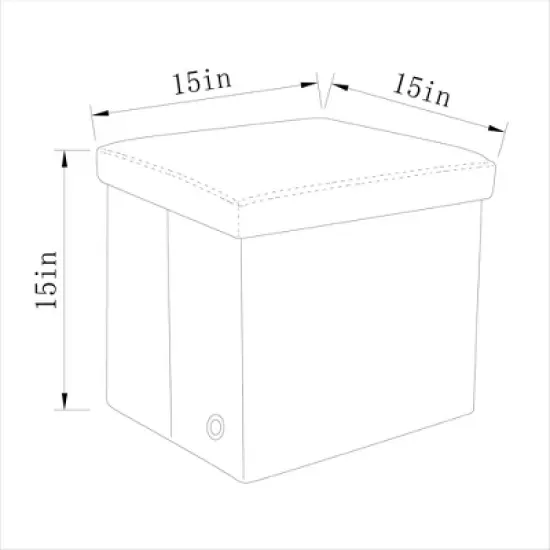 Collapsible Dorm Single Storage Ottoman - Room Essentials&trade; image {4}