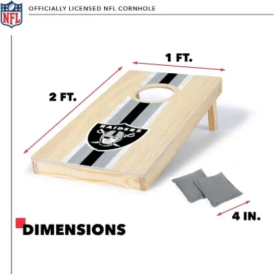 NFL Las Vegas Raiders 1'x2' Wood Cornhole Set image {4}