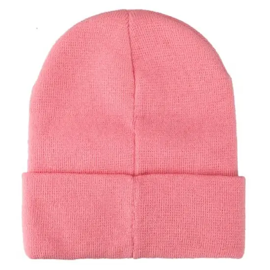 Kirby Smiling Face Pink Cuffed Plain Skull Acrylic  Knitted Embroidered Logo Beanie Hat image {2}
