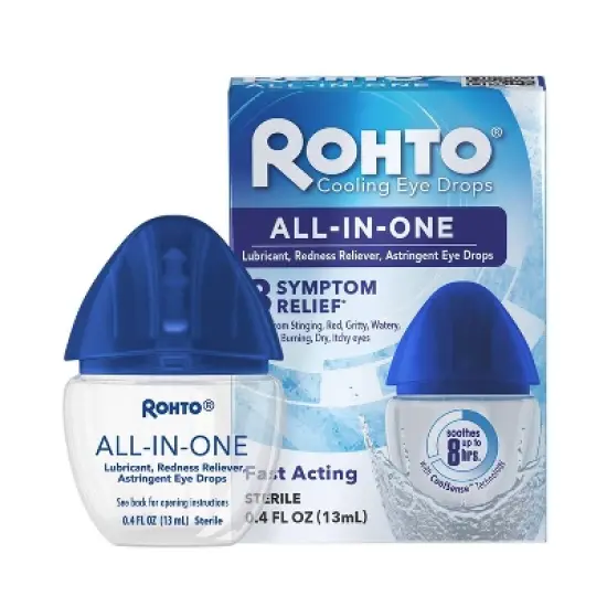 Rohto Ice All-in-One Multi-Symptom Relief Cooling Eye Drops - 0.4 fl oz image {7}