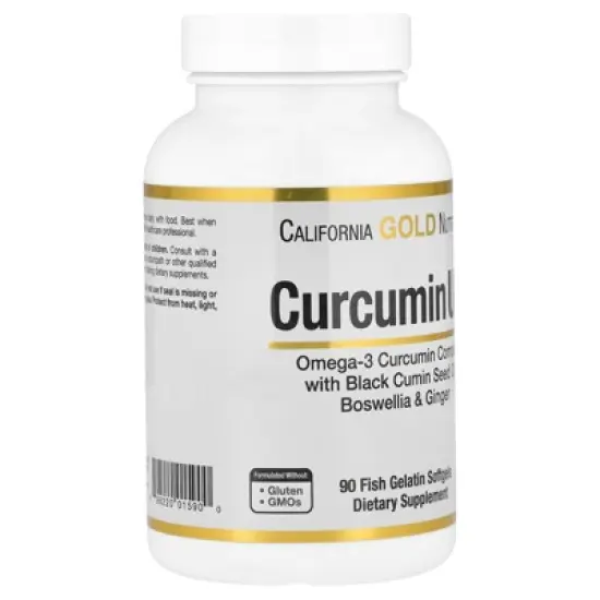 California Gold Nutrition CurcuminUP&trade; with Omega-3 Curcumin Complex, Black Cumin Seed Oil, Boswellia and Ginger, 90 Fish Gelatin Softgels image {4}