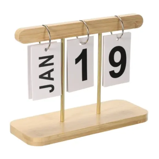 Unique Bargains Wooden Flip Desk Calendar 1 Pc image {7}