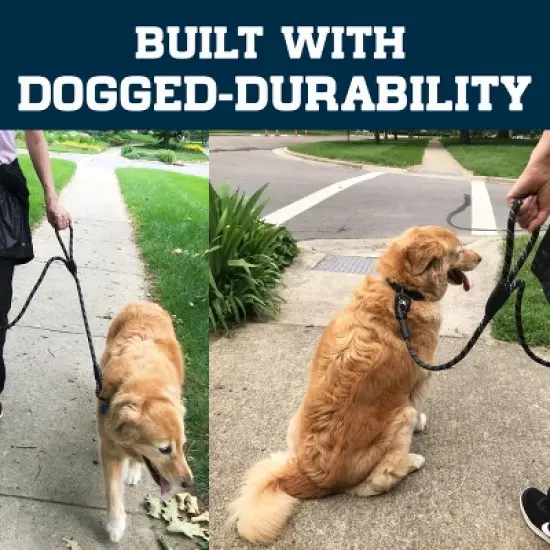 Enthusiast Gear Double Handle Rope Dog Leash with Locking Carabiner for Traffic Training Large and Medium Breeds (6' Foot) image {2}