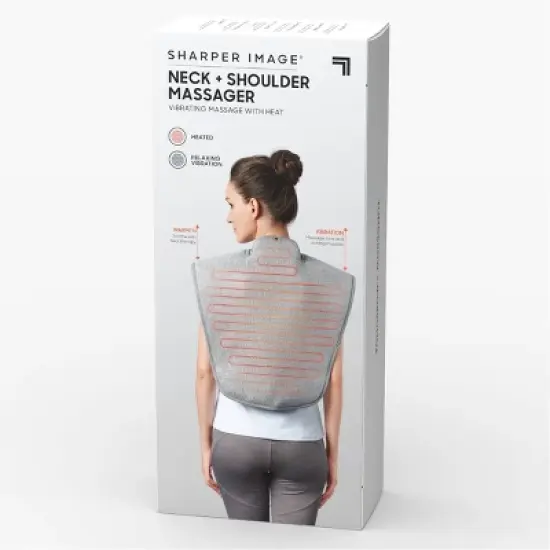 Sharper Image Heated Neck And Shoulder Massager Wrap image {6}