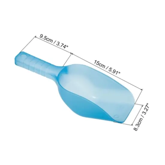 Unique Bargains Plastic Multi-functional Durable Kitchen Maker Ice Scoop 12oz Blue 1 Pc image {1}
