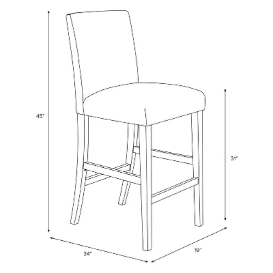 30" Velvet Parsons Barstool Wood - Threshold&trade; image {6}