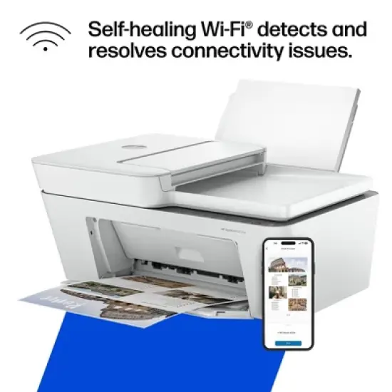 HP DeskJet 4255e Wireless All-in-One Color Printer Scanner Copier with 3 Months Free Instant Ink (588S6A) image {11}