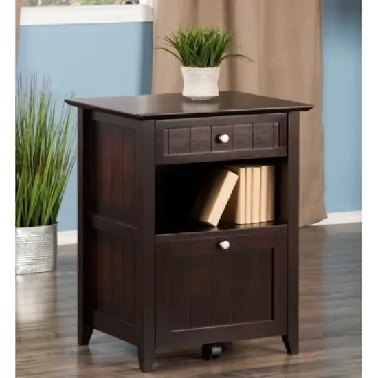 Burke File Cabinet Coffee Finish - Winsome image {8}