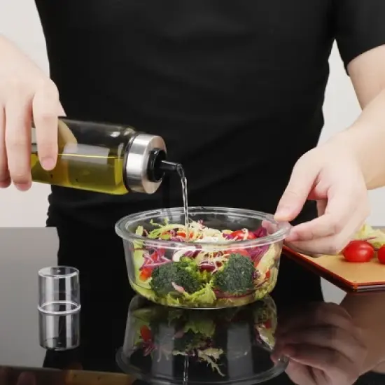 Unique Bargains Kitchen Cooking Stainless Steel Spout Accurate Pour Drip-Free Dispenser Bottle with ML Marks image {5}