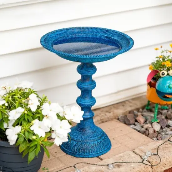 Sunnydaze Backyard Beauty Cast Aluminum Metal Bird Bath image {12}