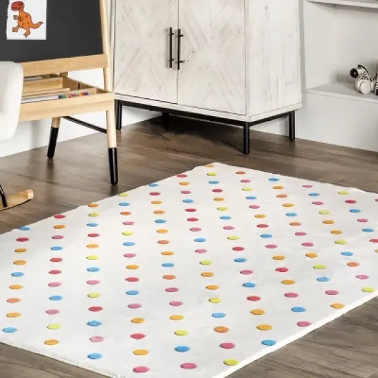 nuLOOM Ilse Colorful Dots Machine Washable Kids Area Rug image {8}