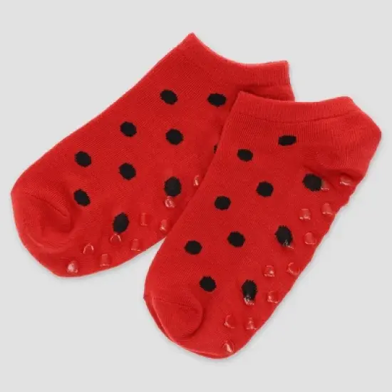 Girls' Miraculous Tales of Ladybug CatNoir NightGown with Cozy Socks - Gray/Red image {2}