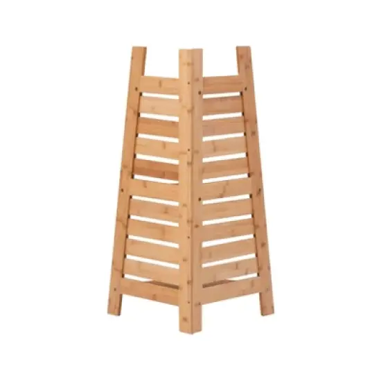 Bracken Bamboo Corner Shelf Natural - Linon image {4}