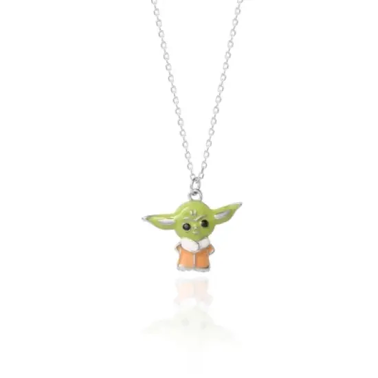 Star Wars The Mandalorian Grogu Sterling Silver Grogu Pendant Necklace, 18" image {3}