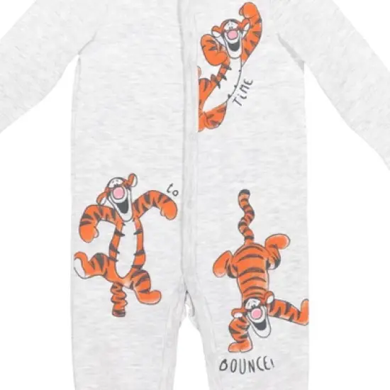 Disney Winnie the Pooh Baby 2 Pack Snap Sleep N' Play Coveralls Newborn to Infant  image {5}