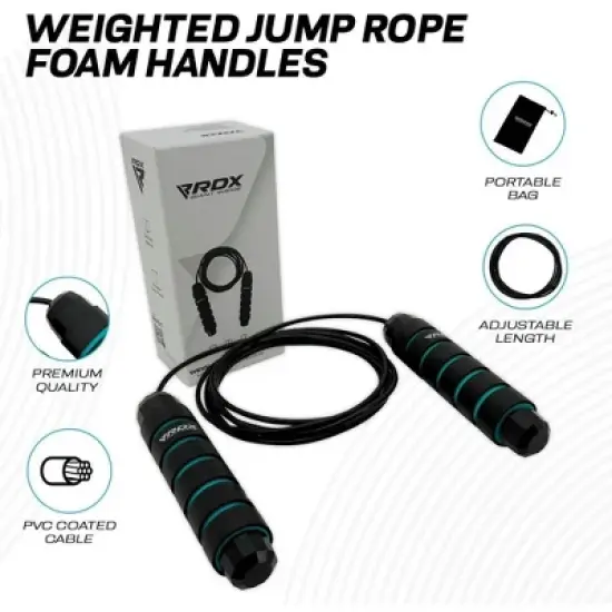 RDX Sports Skipping Rope with Soft Memory Foam Handles, 10.3FT Adjustable Tangle-Free PVC Coated Steel Jump Cable, Fat Burning Yoga Fitness MMA image {6}