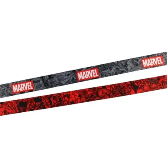 Marvel Lanyard ID Badge Holder And 2" Rubber Charm Pendant With Raised Script image {2}