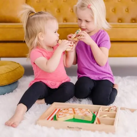 Melissa & Doug Pizza Party Wooden Play Food Set image {7}