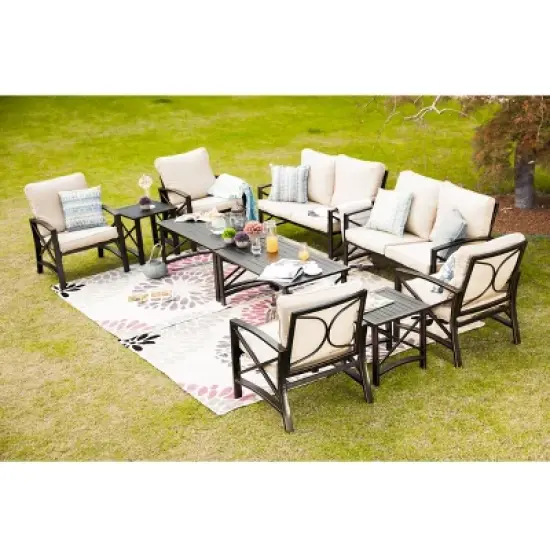 10pc Loveseat Patio Seating Set - Patio Festival
 image {14}