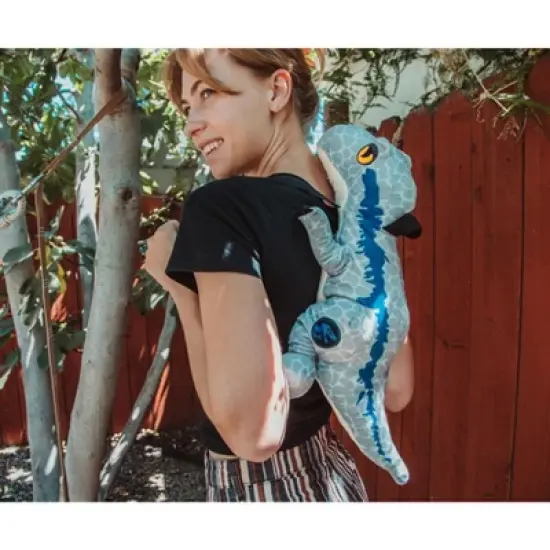 Fast Forward Jurassic World Velociraptor Blue 17-Inch Plush Backpack image {3}