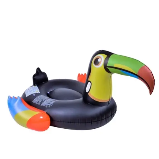 Pool Central 50" Multi Color Toucan Bird Ride On Pool Float image {1}